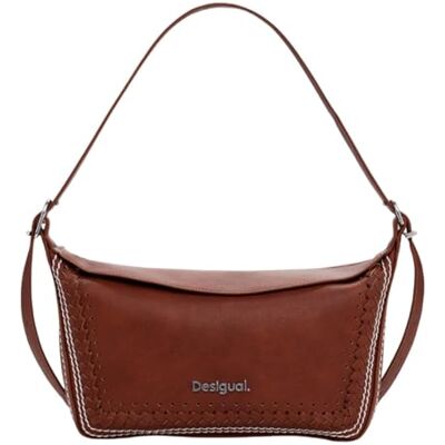 Desigual bolso de hombro bolso bandolera Munich Trama Shoulder Bag Camel marrón Desigual bolso de hombro bolso bandolera Munich Trama Shoulder Bag Camel marrón