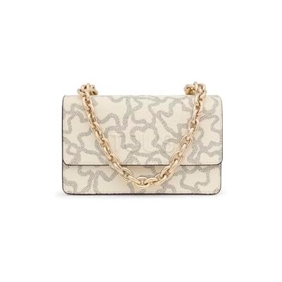 TOUS Bandolera Pequeña Solapa Beige, Para Mujer, Medidas 11 x 20 x 10,5 cm, Colección Kaos Icon TOUS Bandolera Pequeña Solapa Beige, Para Mujer, Medidas 11 x 20 x 10,5 cm, Colección Kaos Icon