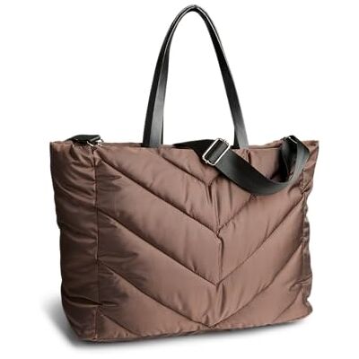 PIECES , Pcjune Padding Shopper Bc Mujeres, Hot Fudge, talla única PIECES , Pcjune Padding Shopper Bc Mujeres, Hot Fudge, talla única