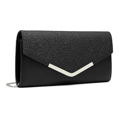 Miss Lulu Bolso Bandolera Elegante con Cadena Dorada para Mujer Bolso de Noche Perfecto para Navidad, Bodas y Eventos Especiales Miss Lulu Bolso Bandolera Elegante con Cadena Dorada para Mujer Bolso de Noche Perfecto para Navidad, Bodas y Eventos Especiales