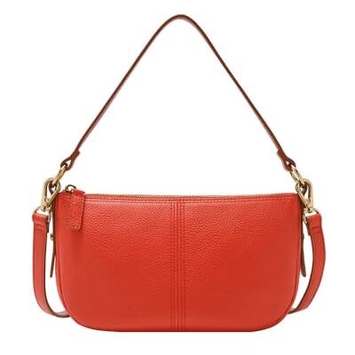 Fossil Jolie Bolso cruzado de piel rojo para mujer, Rojo Fossil Jolie Bolso cruzado de piel rojo para mujer, Rojo