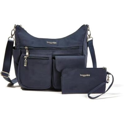 Baggallini Moderna bolsa Everywhere – Hobo Crossbody Bolsas para mujer con RFID Monedero, azul marino, talla única Baggallini Moderna bolsa Everywhere – Hobo Crossbody Bolsas para mujer con RFID Monedero, azul marino, talla única