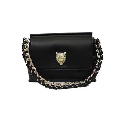 PLEIN SPORT Shoulder Devon, Bolso Unisex Adulto, Black PLEIN SPORT Shoulder Devon, Bolso Unisex Adulto, Black
