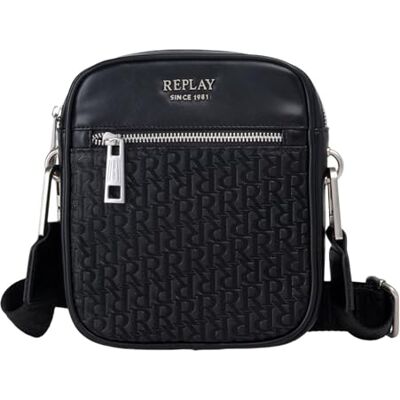 Replay Fm3805, Bolso Bandolera Hombres, 0098 Black, Talla única Replay Fm3805, Bolso Bandolera Hombres, 0098 Black, Talla única