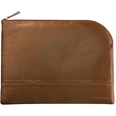 Rhodia rama pochette zippé en simili cuir italien taille L (21x28 cm) BRONZE Rhodia rama pochette zippé en simili cuir italien taille L (21x28 cm) BRONZE