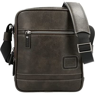 Picard Breaker Bolso bandolera para hombre, de material sintético, pequeño, con cremallera, para uso diario, negocios, gris, talla única, Bolso bandolera Picard Breaker Bolso bandolera para hombre, de material sintético, pequeño, con cremallera, para uso diario, negocios, gris, talla única, Bolso bandolera