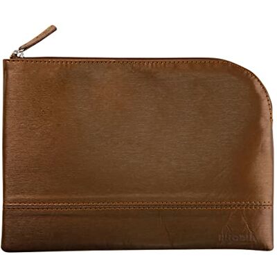 Rhodia rama pochette zippé en simili cuir italien taille M (16x22 cm) BRONZE Rhodia rama pochette zippé en simili cuir italien taille M (16x22 cm) BRONZE