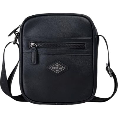 Replay Bolso bandolera para hombre, FM3799, 0098, color negro Replay Bolso bandolera para hombre, FM3799, 0098, color negro