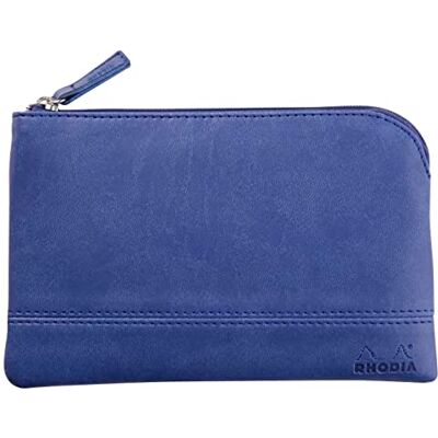 Rhodia rama pochette zippé en simili cuir italien taille S (11x17 cm) SAPHIR Rhodia rama pochette zippé en simili cuir italien taille S (11x17 cm) SAPHIR