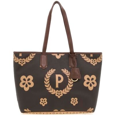 Pollini Tote Bag Heritage Con Maxi Logo Centrale Bag Mujer Pollini Tote Bag Heritage Con Maxi Logo Centrale Bag Mujer