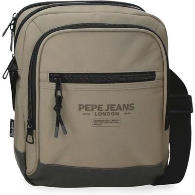 Pepe Jeans Waltford Bandolera Portatablet Dos Compartimentos Beige 22x27x10 cms Poliéster con Detalles en Piel Sintética by Joumma Bags Pepe Jeans Waltford Bandolera Portatablet Dos Compartimentos Beige 22x27x10 cms Poliéster con Detalles en Piel Sintética by Joumma Bags