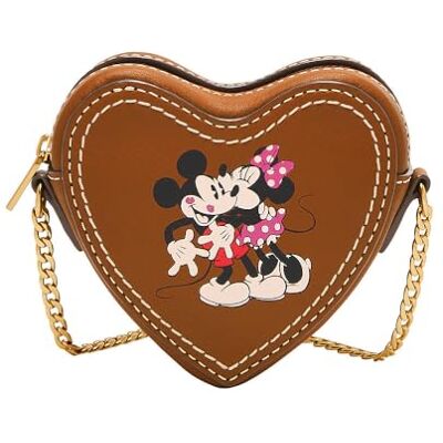 Fossil Bolso de piel para mujer, diseño de Mickey and Friends , color marrón, marrón, small, Casual Fossil Bolso de piel para mujer, diseño de Mickey and Friends , color marrón, marrón, small, Casual