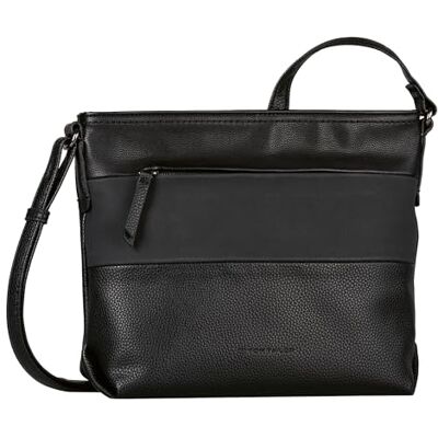 TOM TAILOR Bolso de hombro Nicolina para mujer, negro, M, Black, M TOM TAILOR Bolso de hombro Nicolina para mujer, negro, M, Black, M