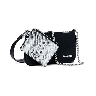 Desigual bolso bandolera Delta Leda Black Snake Mone Mariona Crossbody Bag Black negro Desigual bolso bandolera Delta Leda Black Snake Mone Mariona Crossbody Bag Black negro