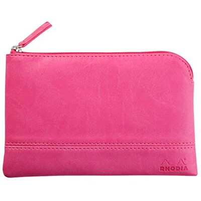 Rhodia rama pochette zippé en simili cuir italien taille S (11x17 cm) FUCHSIA Rhodia rama pochette zippé en simili cuir italien taille S (11x17 cm) FUCHSIA