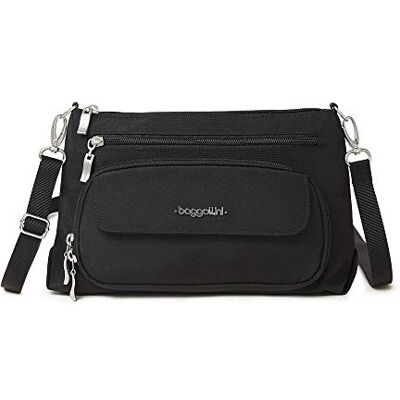 Baggallini Original RFID Everyday Crossbody Bag, negro (Negro), Talla única Baggallini Original RFID Everyday Crossbody Bag, negro (Negro), Talla única