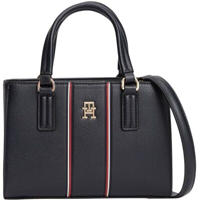 Tommy Hilfiger Th Daily Mini Tote Corp AW0AW18642 Bolso tote para mujer, color azul (Space Blue), talla única Tommy Hilfiger Th Daily Mini Tote Corp AW0AW18642 Bolso tote para mujer, color azul (Space Blue), talla única