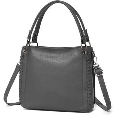 Miss Lulu bolso bandolera Bolso de mano para mujer, tamaño mediano, suave piel sintética impermeable, bolso con asas, bolso tote, bolsos de hombro, bolso shopper con 3 bolsillos Miss Lulu bolso bandolera Bolso de mano para mujer, tamaño mediano, suave piel sintética impermeable, bolso con asas, bolso tote, bolsos de hombro, bolso shopper con 3 bolsillos