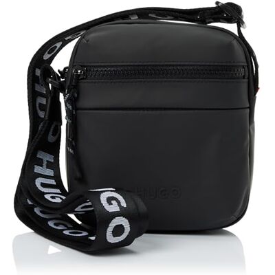 HUGO Wanner_ns 10278033 01 Zip Reporter Crossbody Bag, Negro, 2 cm x 19 cm x 10 cm HUGO Wanner_ns 10278033 01 Zip Reporter Crossbody Bag, Negro, 2 cm x 19 cm x 10 cm