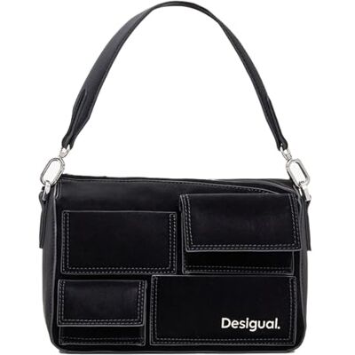 Desigual bolso bandolera bolso de hombro Pocket Phuket Hand Bag Black negro Desigual bolso bandolera bolso de hombro Pocket Phuket Hand Bag Black negro