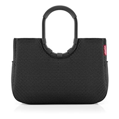 reisenthel Loopshopper L – Bolsa resistente con prácticos compartimentos de botellas de PET recicladas – Diseño encantador e impermeable dorado, malla, negro, large reisenthel Loopshopper L – Bolsa resistente con prácticos compartimentos de botellas de PET recicladas – Diseño encantador e impermeable dorado, malla, negro, large