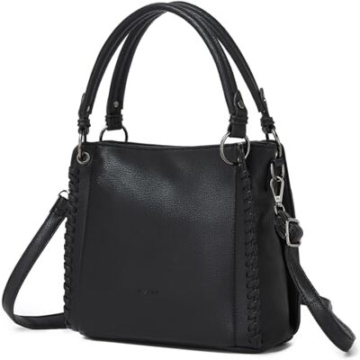 Miss Lulu bolso bandolera Bolso de mano para mujer, tamaño mediano, suave piel sintética impermeable, bolso con asas, bolso tote, bolsos de hombro, bolso shopper con 3 bolsillos Miss Lulu bolso bandolera Bolso de mano para mujer, tamaño mediano, suave piel sintética impermeable, bolso con asas, bolso tote, bolsos de hombro, bolso shopper con 3 bolsillos