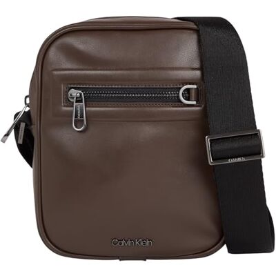 Calvin Hombre Bolso con correa Elevated Reporter pequeño, Marrón (Java Brown Smooth), Talla Única Calvin Hombre Bolso con correa Elevated Reporter pequeño, Marrón (Java Brown Smooth), Talla Única