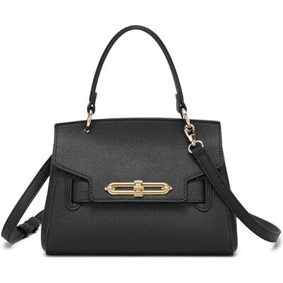 Miss Lulu Bolso de mano para mujer, bolso bandolera pequeño y elegante de piel sintética con cierre antirrobo giratorio, ideal para citas y paseos Miss Lulu Bolso de mano para mujer, bolso bandolera pequeño y elegante de piel sintética con cierre antirrobo giratorio, ideal para citas y paseos