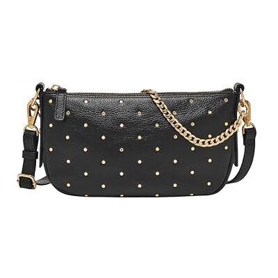 Fossil Jolie Bolso cruzado de piel negra para mujer Fossil Jolie Bolso cruzado de piel negra para mujer