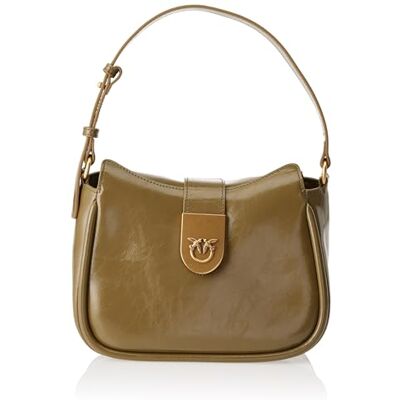 Pinko Madame Shoulder Mini Vitello S, Hombro Mujer, V62Q_Verde ABETE-Antique Gold Pinko Madame Shoulder Mini Vitello S, Hombro Mujer, V62Q_Verde ABETE-Antique Gold
