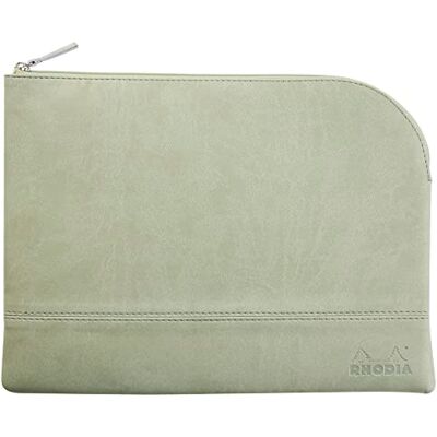 Rhodia rama pochette zippé en simili cuir italien taille L (21x28 cm) CÉLADON Rhodia rama pochette zippé en simili cuir italien taille L (21x28 cm) CÉLADON