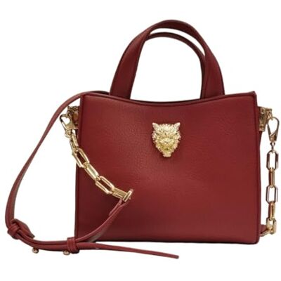 PLEIN SPORT Small Tote ZOE, Bolso Unisex Adulto, Dark Red, C PLEIN SPORT Small Tote ZOE, Bolso Unisex Adulto, Dark Red, C