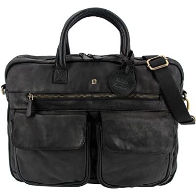 Roberto Romano Bolso de negocios hecho a mano FIRENZE de piel auténtica en negro Maletín, bandolera, bolsa para ordenador portátil Diseño moderno para negocios y ocio, Negro, ca. 29 x 40 x Roberto Romano Bolso de negocios hecho a mano FIRENZE de piel auténtica en negro Maletín, bandolera, bolsa para ordenador portátil Diseño moderno para negocios y ocio, Negro, ca. 29 x 40 x