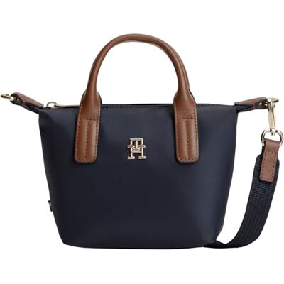 Tommy Hilfiger Popette AW0AW18368 Bolso tote para mujer, color azul (Space Blue), talla única Tommy Hilfiger Popette AW0AW18368 Bolso tote para mujer, color azul (Space Blue), talla única