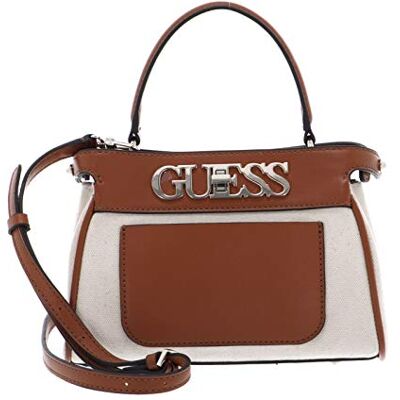 GUESS Bolso, Uptown Chic SML TRNLCK Satchel para Mujer, Engranaje, 21x14,5x8 cm GUESS Bolso, Uptown Chic SML TRNLCK Satchel para Mujer, Engranaje, 21x14,5x8 cm