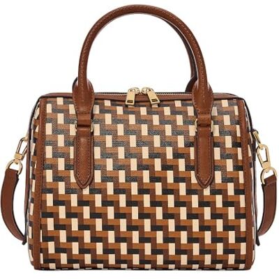 Fossil Bolso satchel para mujer Williamson de tejido recubierto de poliuretano, Fossil Bolso satchel para mujer Williamson de tejido recubierto de poliuretano,