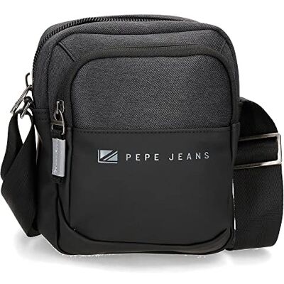 Pepe Jeans Jarvis Bandolera Negro 15x19,5x6 cms Poliéster con detalles en Piel Sintética Pepe Jeans Jarvis Bandolera Negro 15x19,5x6 cms Poliéster con detalles en Piel Sintética