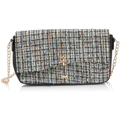 nascita Bolso de Mano, Clutch para Mujer, Negro y Multicolor, Einheitsgröße nascita Bolso de Mano, Clutch para Mujer, Negro y Multicolor, Einheitsgröße