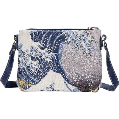 Goebel Katsushika Hokusai Bolso bandolera (25 x 5 x 19,67-061-97-1), azul y multicolor, 25x5x19, Bolsa de viaje de piel sintética y tapiz Goebel Katsushika Hokusai Bolso bandolera (25 x 5 x 19,67-061-97-1), azul y multicolor, 25x5x19, Bolsa de viaje de piel sintética y tapiz