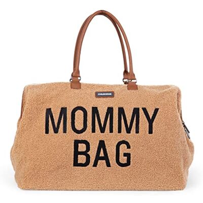 CHILDHOME , Mommy Bag, bolso cambiador, maternidad, bolso de viaje, gran capacidad, cambiador, correa ajustable para el hombro, compartimentado, bolsillo termico, pasaje para la maleta, Teddy beige CHILDHOME , Mommy Bag, bolso cambiador, maternidad, bolso de viaje, gran capacidad, cambiador, correa ajustable para el hombro, compartimentado, bolsillo termico, pasaje para la maleta, Teddy beige