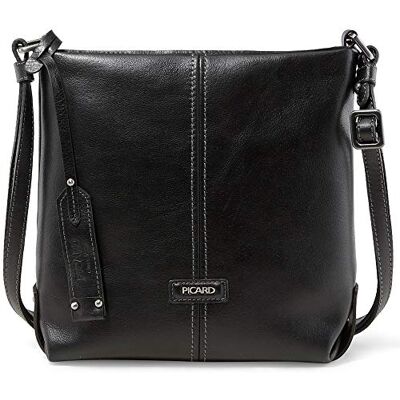 Picard Eternity Bolso de hombro para mujer de búfalo de agua, con cremallera, para uso diario, Negro, talla única, Bolso bandolera Picard Eternity Bolso de hombro para mujer de búfalo de agua, con cremallera, para uso diario, Negro, talla única, Bolso bandolera