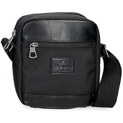 Pepe Jeans Sander Bandolera Negro 15x19,5x6 cms Poliéster con detalles en Piel Sintética Pepe Jeans Sander Bandolera Negro 15x19,5x6 cms Poliéster con detalles en Piel Sintética