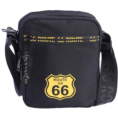 Route 66 Maletín para hombre, bandolera con 3 bolsillos, bandolera para hombre, bolsa de hombro, bolsa de hombro, tejido resistente, unisex, multicolor Route 66 Maletín para hombre, bandolera con 3 bolsillos, bandolera para hombre, bolsa de hombro, bolsa de hombro, tejido resistente, unisex, multicolor
