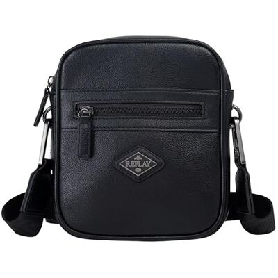 Replay Bolso bandolera para hombre, FM3800, 0098, color negro Replay Bolso bandolera para hombre, FM3800, 0098, color negro