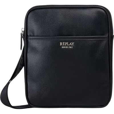 Replay Bolso bandolera para hombre, FM3808, color negro Replay Bolso bandolera para hombre, FM3808, color negro