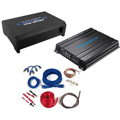 Crunch CBP 1000F subwoofer Plano + Amplificador de 4 Canales + Conjunto de Cables Completo Crunch CBP 1000F subwoofer Plano + Amplificador de 4 Canales + Conjunto de Cables Completo