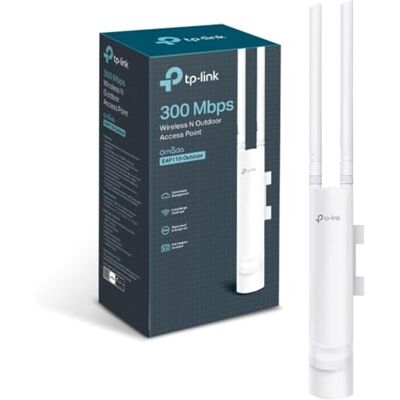 TP-Link EAP110-Outdoor Punto de Acceso inalámbrico N a 300mbps, para Exteriores, Resistente al Agua, Ideal para Wi-Fi de jardín, Gestión centralizada, PoE de Soporte pasivo, Instalación Flexible TP-Link EAP110-Outdoor Punto de Acceso inalámbrico N a 300mbps, para Exteriores, Resistente al Agua, Ideal para Wi-Fi de jardín, Gestión centralizada, PoE de Soporte pasivo, Instalación Flexible