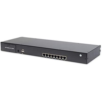 Digitus Conmutador KVM modular para consolas KVM , 8 puertos Cat5, 8x Cat5 dongle (VGA, USB, PS / 2), hasta 60 m de ruta de transmisión, negro Digitus Conmutador KVM modular para consolas KVM , 8 puertos Cat5, 8x Cat5 dongle (VGA, USB, PS / 2), hasta 60 m de ruta de transmisión, negro