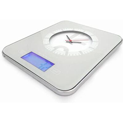 NERTHUS FIH 230 - Báscula de cocina con reloj - Gris NERTHUS FIH 230 - Báscula de cocina con reloj - Gris