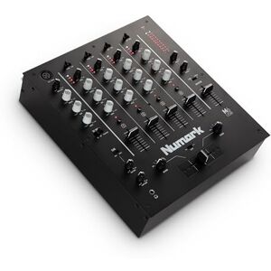 Numark M6 USB Mesa de Mezclas DJ de 4 Canales, Interfaz de Audio Integrada, EQ de 3 Bandas, Entrada Micro y Crossfader Reemplazable con Control de Curva Numark M6 USB Mesa de Mezclas DJ de 4 Canales, Interfaz de Audio Integrada, EQ de 3 Bandas, Entrada Micro y Crossfader Reemplazable con Control de Curva